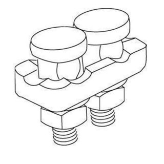 Anschlussklemme + Verbinder aus Zinkdruckguß 2- fach (Kleinhuis 303/2)