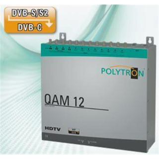 Kopfstation POLYTRON QAM 12 / 12EM für 12 Transponder (DVB-S/S2 Umsetzung QPSK-QAM auf DVB-C)