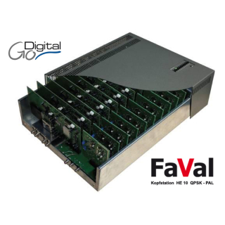 FaVal/Smart HE10 Kopfstation QPSK-PAL SAT DVB-S digital für 10 Programme