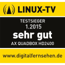 AX Quadbox HD 2400 E2 Linux Receiver mit Wechseltuner DVB-S2 / DVB-C / DVB-T/T2 (powered by Opticum)