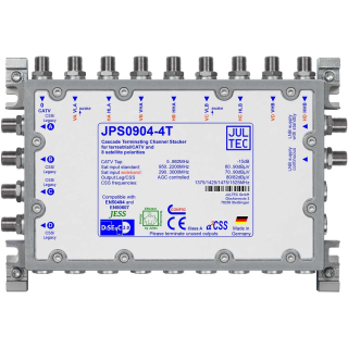 Jultec JPS0904-4T/M Unicable EN50494 Einkabelumsetzer für 2 Satelliten (4x4 UBs/IDs/Umsetzungen)