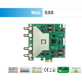 Digital Devices Max SX8 Pro (4/8) 8 Tuner TV Karte - DVB-S2/DVB-S2X Full Spectrum (Unicable-/JESS-Unterstützung)