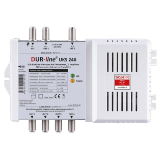 Dur-Line UKS 246 Einkabel Schalter für Dur-Line UK124 JESS/dCSS LNB Erweiterung (24 Teilnehmer / 2 Satelliten / 4x6 UBs via Unicable EN50494)