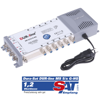 Multischalter DUR-LINE 5/12 G-HQ mit Netzteil + 22khz Generator (Quad-LNB-tauglich)