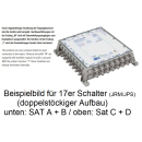 Jultec JPS1704-4T/M JESS EN50607 Einkabelumsetzer für 4 Satelliten (4x4 UBs/IDs/Umsetzungen)