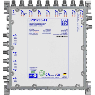 Jultec JPS1706-4T/M JESS EN50607 Einkabelumsetzer für 4 Satelliten (6x4 UBs/IDs/Umsetzungen)