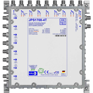 Jultec JPS1708-4T/M JESS EN50607 Einkabelumsetzer für 4 Satelliten (8x4 UBs/IDs/Umsetzungen)