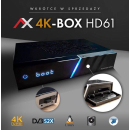 AX 4K-Box HD61 (UHD / 2160p) Linux E² Receiver mit DVB-S2 / DVB-S2X / DVB-C / DVB-T2 HEVC H.265)