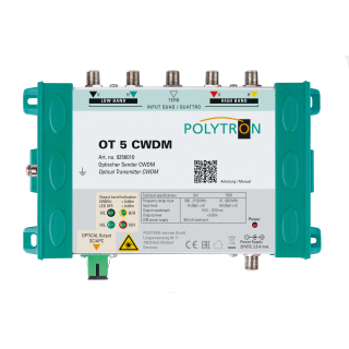 Polytron OT 5 CWDM - Quattro- oder Quad-LNB auf Optik Wandler (Ersatz für optische LNBs - SC/APC Anschluss)