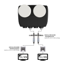 Dur-Line MB6-TW Monoblock Twin LNB (2 Teilnehmer/ 6 Grad)