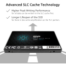 Silicon Power A55 SSD interne Festplatte 2000GB (2TB), 2.5 Zoll, SATA III 3D NAND SLC Cache Performance Boost