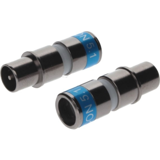 Cabelcon IECM-56-CX3 5.1 - blau- IEC-Kompressionsstecker für RG6 (7mm) Koaxkabel (wasserdicht)